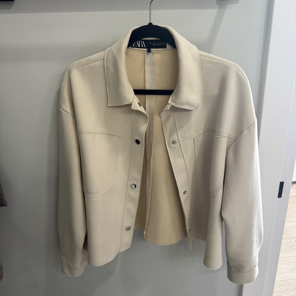 Zara Jackets & Blazers - Zara Women's Cream Utility Jacket